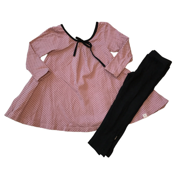 Omi Jo Well Dressed Wolf Polka Dot House Tunic & Leggings Set 2Y - Picture 1 of 5